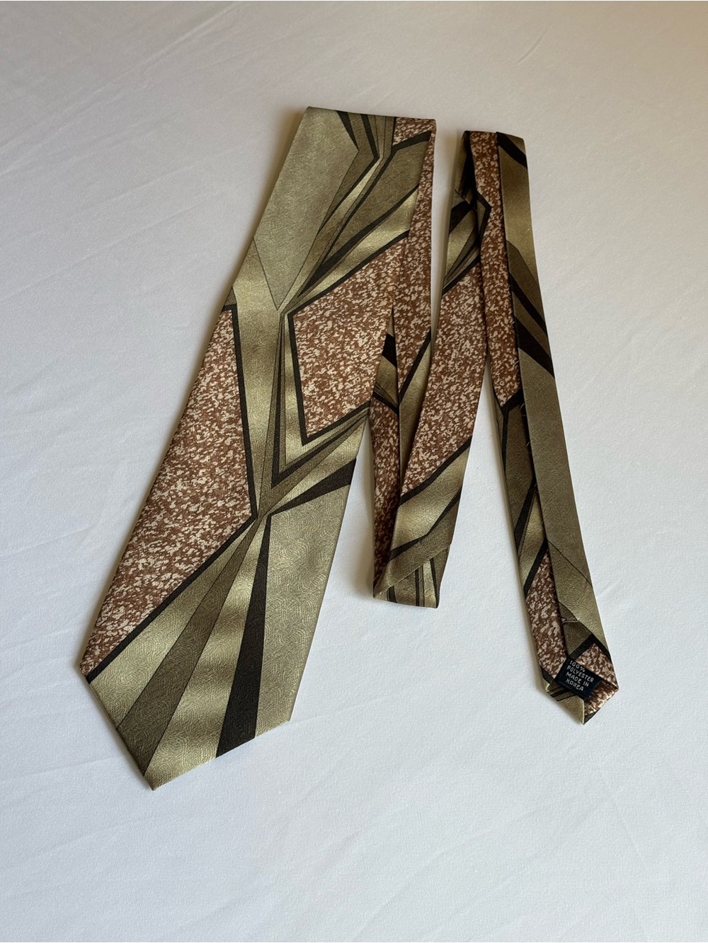 VNTG Pierre Balmain Paris Silk Tie Earth Tones Luxury Nexktie